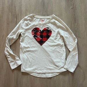 Cat and Jack girls long sleeve tee shirt holiday size small